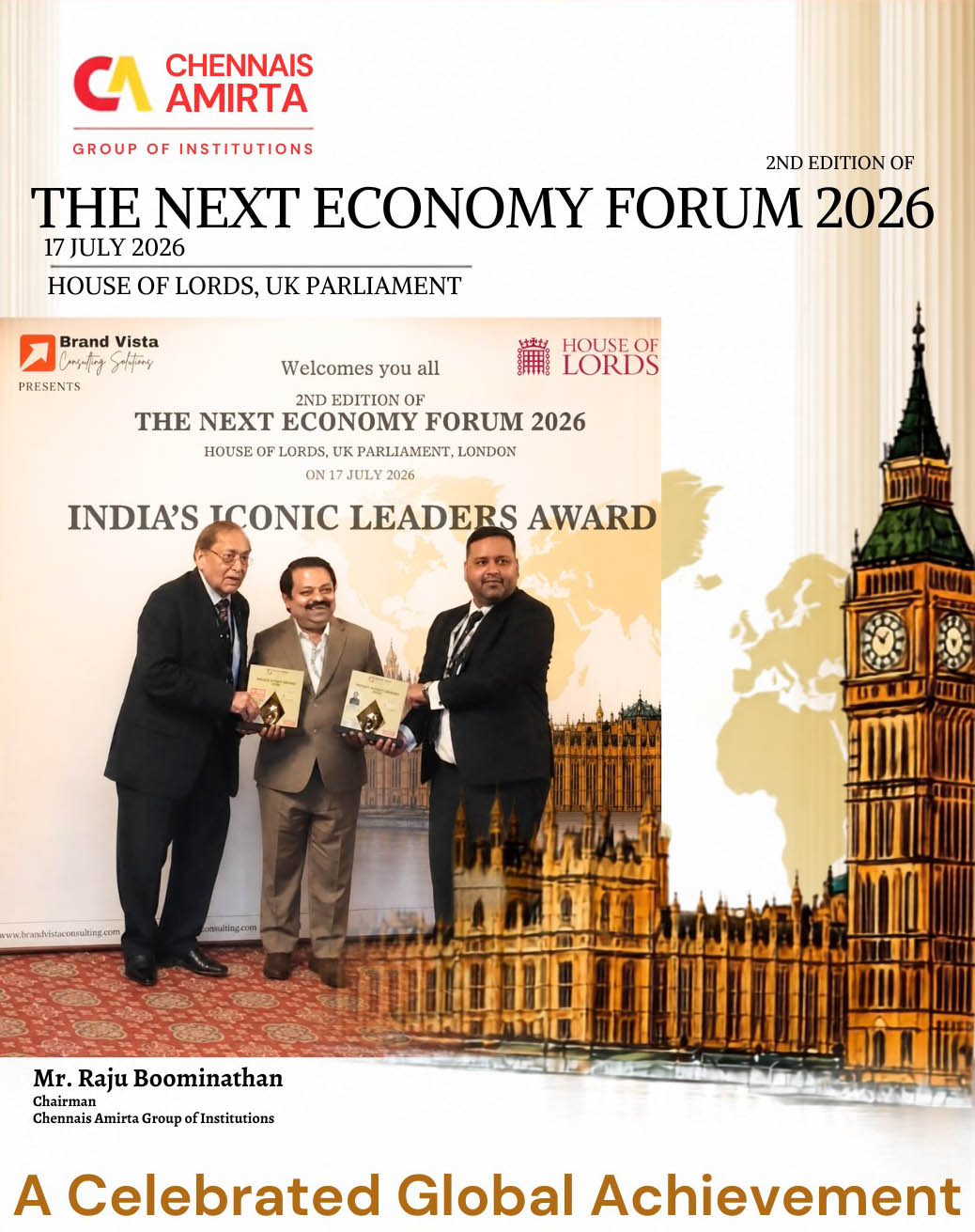 India's Iconic Leaders Award 2026 - House of Lords, UK Parliament